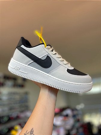 NK Air Force Importado-Creme/Cinza/Preto