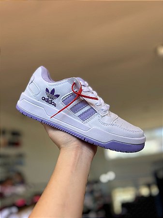 Adidas Fórum Premium-Branco e Lilás