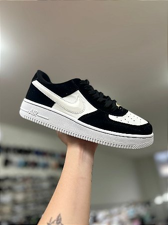 NK Air Force Importado- Preto Camurça e Branco