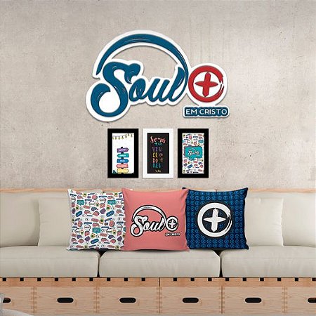 Kit - Logo Soul+em Cristo + 3 Quadros + 3 Almofadas - IASD