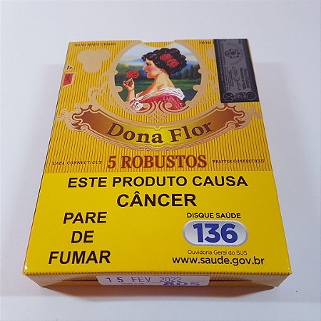 Charuto Dona Flor Robusto Claro - Petaca com 5