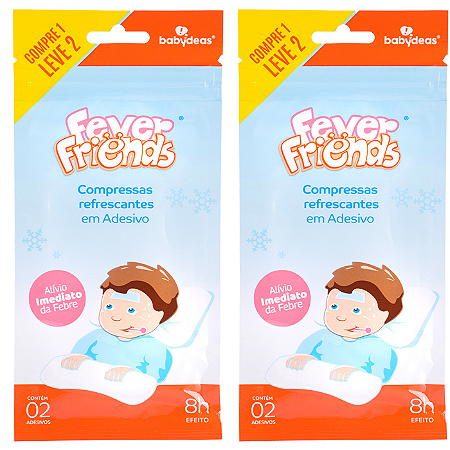 Fever Friends Adesivos Refrescantes Alivio Da Febre Bebê Criança