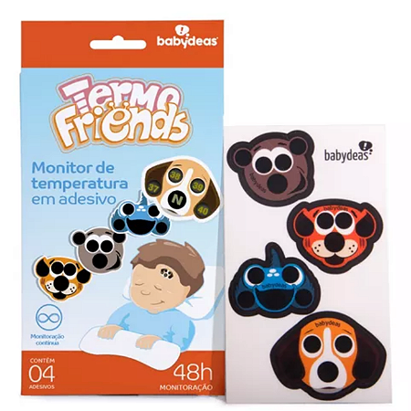Adesivo termômetro monitor de febre bebês crianças Termo friends