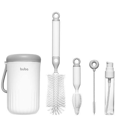 Kit Limpeza Mamadeira Buba Portátil com Estojo