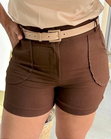 SHORT VISCOLINHO CHOC