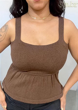 Blusa peplum modal