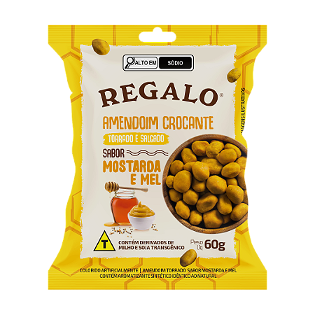 Amendoim crocante REGALO Mostarda e Mel 60g