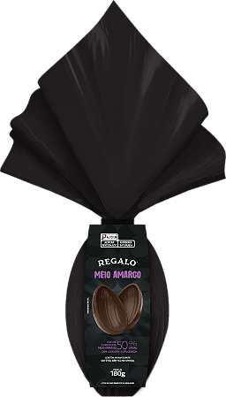 OVO DE PÁSCOA REGALO CHOCOLATE MEIO AMARGO 180g