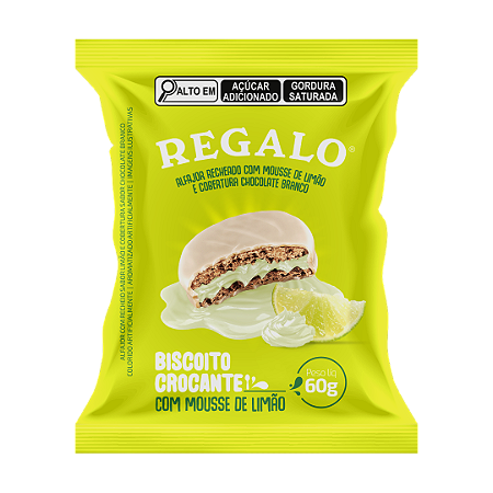 Alfajor REGALO Mousse de Limão Chocolate Branco 60g