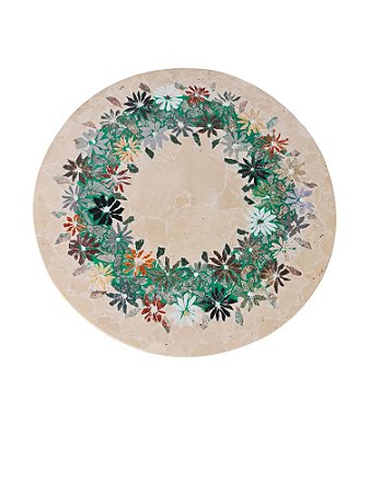Tampo 050Ø em Mosaico de mármore Crema Marfil -