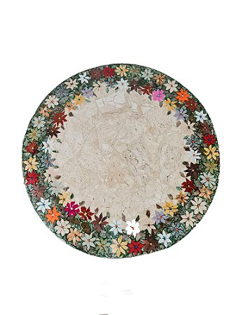 Tampo 080Ø em Mosaico de mármore  Ref. Nova Design