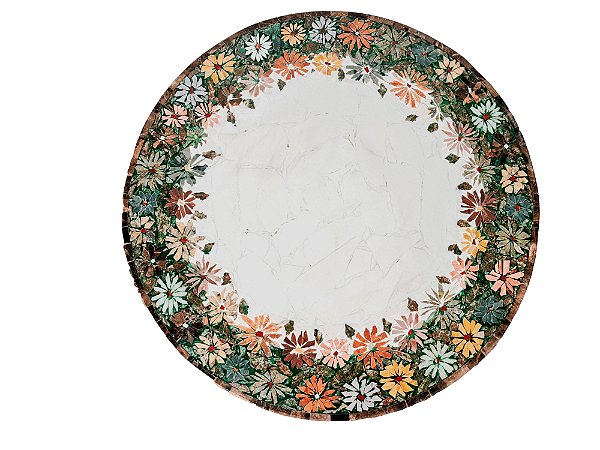 Tampo 050ø em Carrara italiano Mosaico  Ref. Nova Design