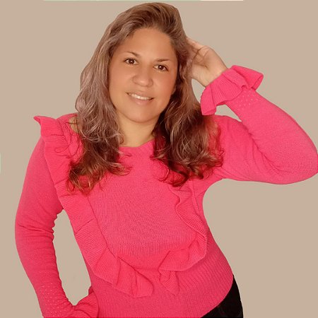 Blusa Tricô de Frio Feminina com Babado Tricot Manga Longa - Dracma - Moda  Feminina Carioca
