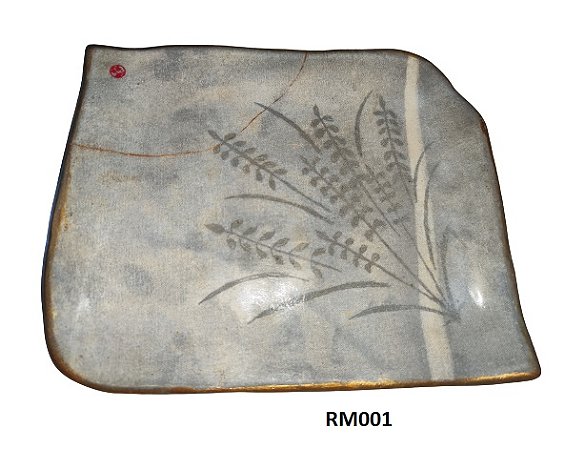 Prato de Ceramica Retangular Grande (Restaurado) Kintsugi Izumi