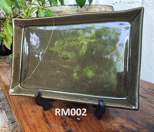 Prato de Ceramica Retangular Médio (Restaurado) Kintsugi Hideko