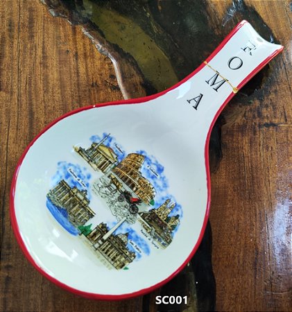 Descanso de Colher em Ceramica (Restaurado) Kintsugi