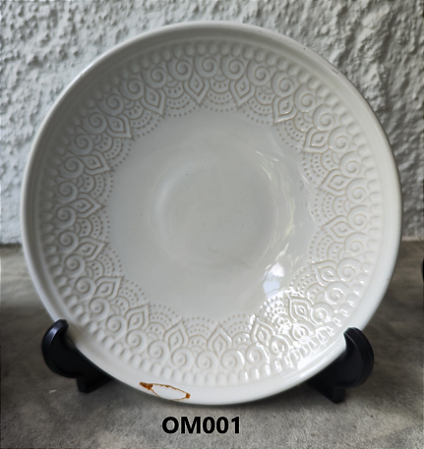 Prato de Ceramica Redondo Médio Fundo (Restaurado) Kintsugi Porto
