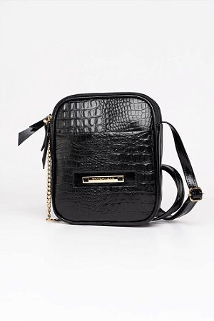BOLSA EM COURO EB 519 PRETO/SOFT PRETO
