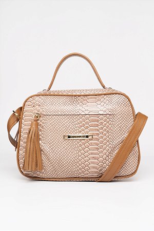 BOLSA EM COURO EB 533 COBRA ROSÊ/MEL