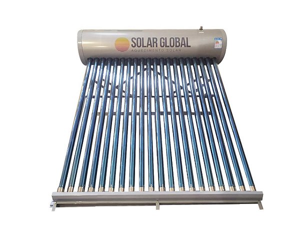 Aquecedor Solar Acoplado a Vácuo 24 Tubos Plus  350 litros  Solar Global  para até 12 banhos dia - PROMOÇÃO piscou perdeu
