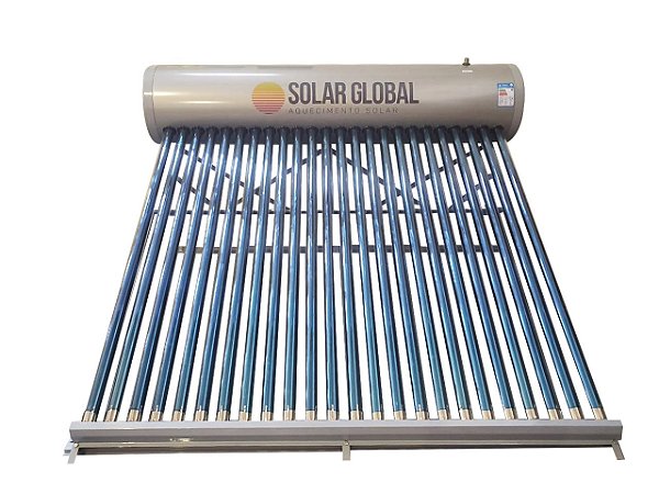 Aquecedor Solar a Vácuo Solar Global  36 Tubos 400litros aço inox 304 água tratada até 15 banhos dia- Promoção