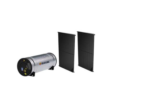 Kit aquecedor solar 400 Litros baixa pressão aço inox 304 modelo + 4 Placas solar 1,7 cada