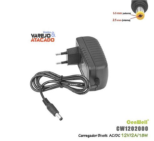 Fonte CenWell 12V, 2A