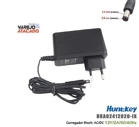 Fonte HuntKey 12V, 2A