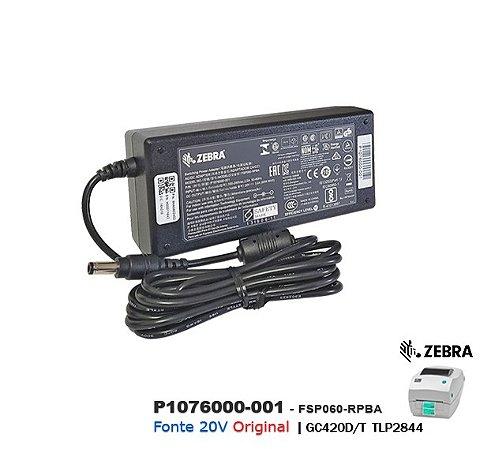 Fonte 20V Zebra GC420, TLP2844 (Original)