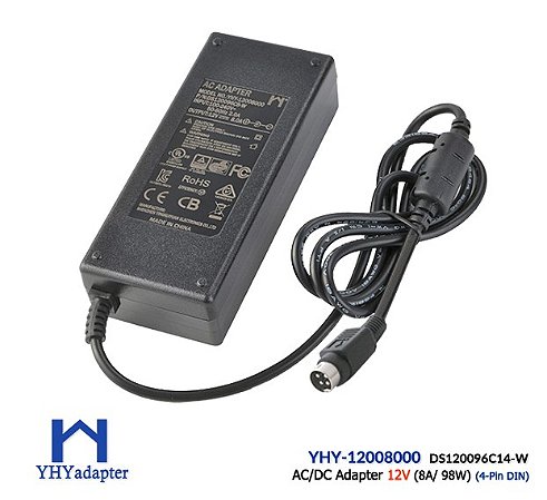 Fonte e carregador YHY 12V, 8A