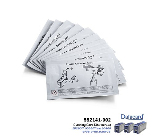 KIT Cartão de Limpeza Datacard SD/SP series.