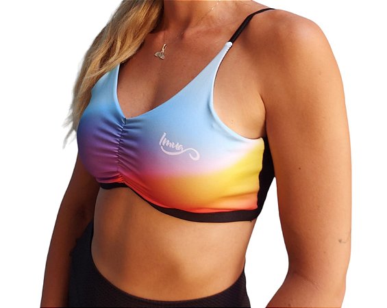 Top Fitness costas nuas Degradê