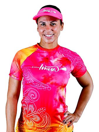 Lycra Hibisco Pink manga curta