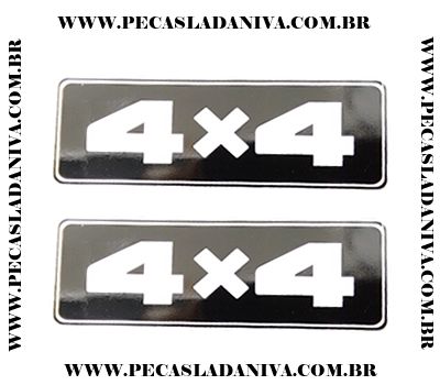 Emblema Lateral Traseiro 4x4 Para Niva o Par (Novo) Ref. 0768