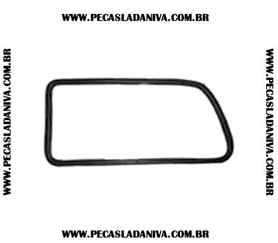 Borracha Lateral Traseira do Vidro fixo s/Friso Niva cada (Novo)Ref.0528