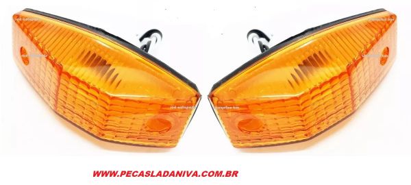 Pisca Lateral Paralama Niva Paralelo cor laranja o Par c/ Lâmpadas e Soquetes (Novo) Ref. 0119
