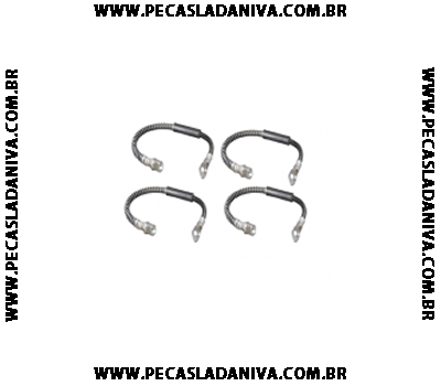 kit de Flexíveis ou Mangotes de Freio Dianteiro Niva c/ 4 Peças (Novo) Ref.0249
