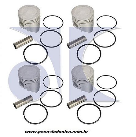 Pistão com Anel medida 0,60 ou 79.6 Lada Niva motor 1.6 (novo) ref.1031