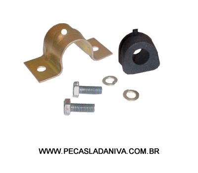 Kit Abraçadeira c/ Bucha Barra Estabilizadora Dianteira Externa Niva (Nova) Ref. 0303