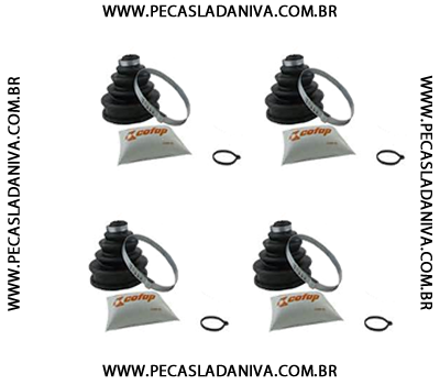 Coifa da Junta Homocinética kit c/ 4 Peças Niva 1ª Linha (Nova) Ref.0481