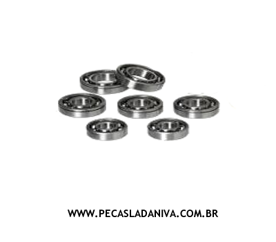 kit de Rolamentos da caixa de Transferencia ou Redução c/ 7 pçs Niva(novo) Ref.0255