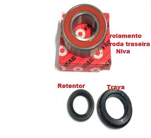 Rolamento Roda Traseira Lada Niva Kit c/ 3 peças 1ª linha  (Novo) Ref.0920