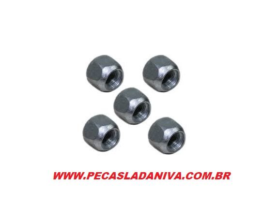 Porca do Prisioneiro da Roda Lada Niva Kit c/ 5 pçs (Novo) Ref. 1013