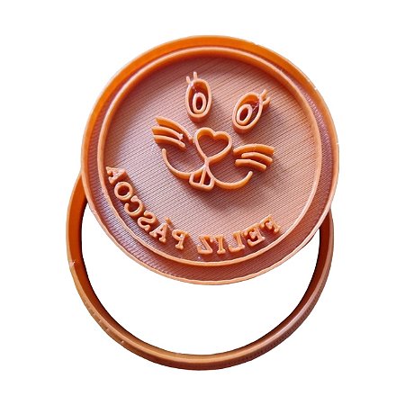 Cortador + Marcador - Focinho de Coelho - Feliz Páscoa