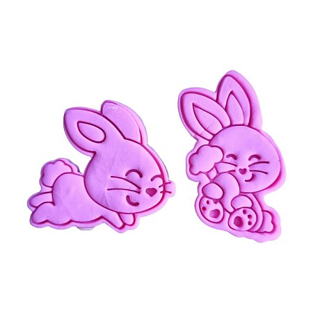 Cortador + Marcador - Coelhos Fera Páscoa