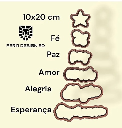 Árvore de Natal Palavras (SOMENTE CORTADORES)