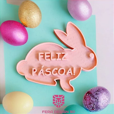 Cortador + Marcador - Coelho Feliz Páscoa