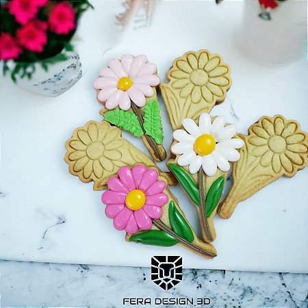 Cortador + Marcador - Flor Margarida 01