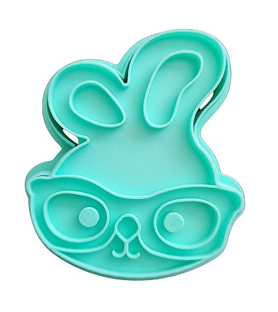 Cortador + Marcador - Coelho de Óculos Páscoa