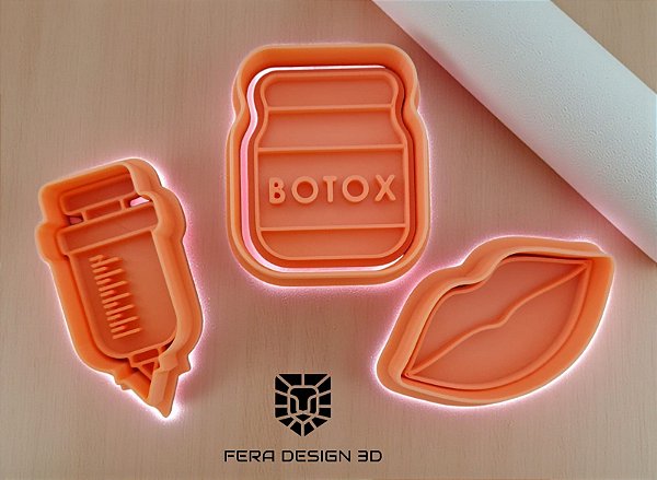 Cortadores + Marcadores - Kit Botox (boca e seringa)